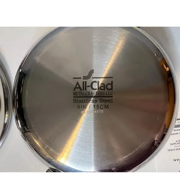 NEW Set of 2 All Clad Stainless Steel 6" Gratin Pans - Picture 3 of 8